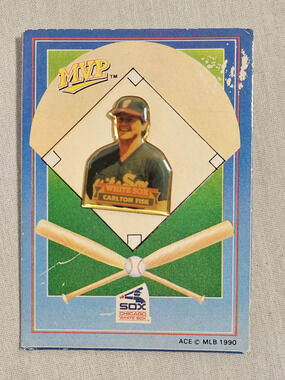 1990 MVP Carlton Fisk White Sox MLB Baseball Lapel Pin - VTG New
